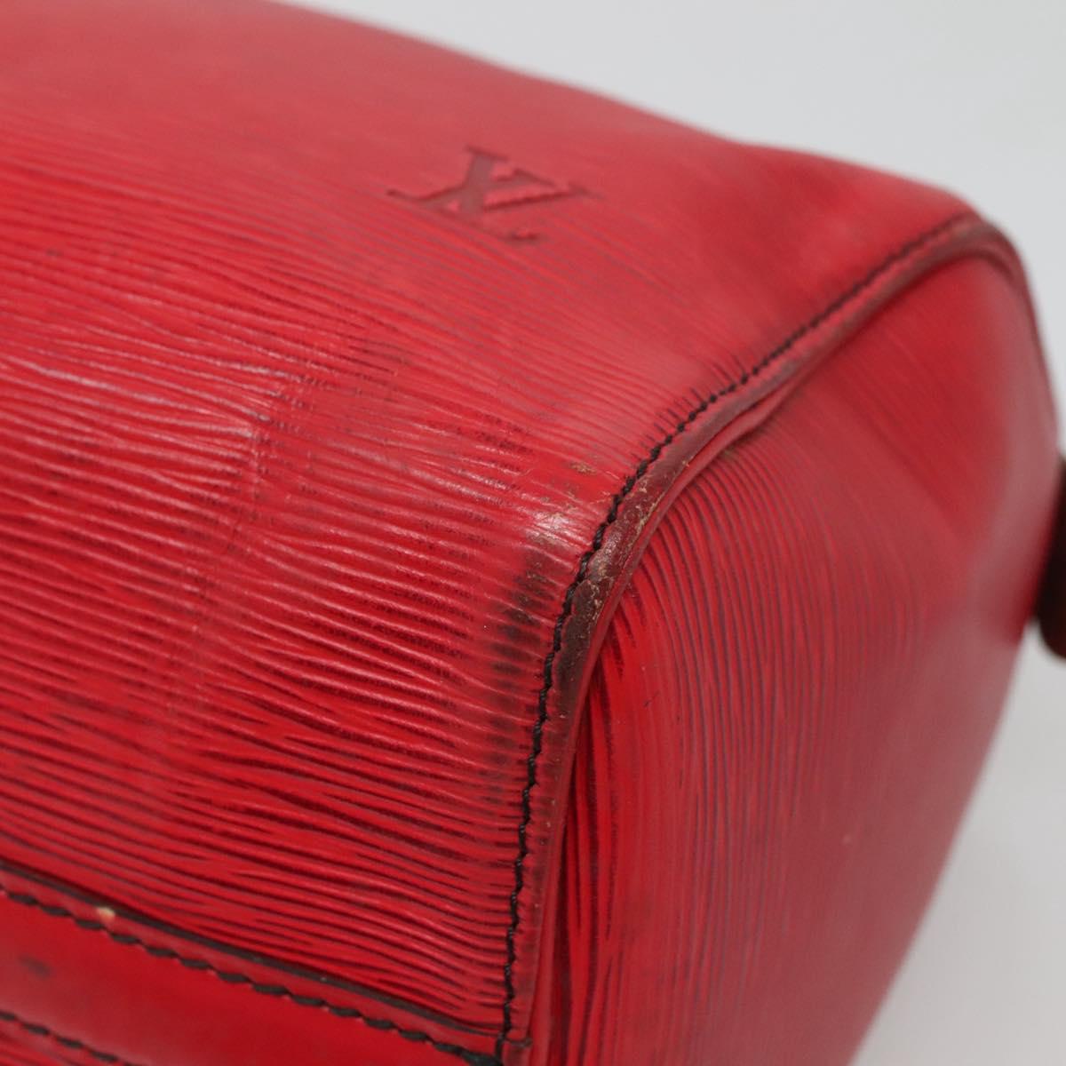LOUIS VUITTON Epi Speedy 25 Hand Bag Castilian Red M43017 LV Auth 142129
