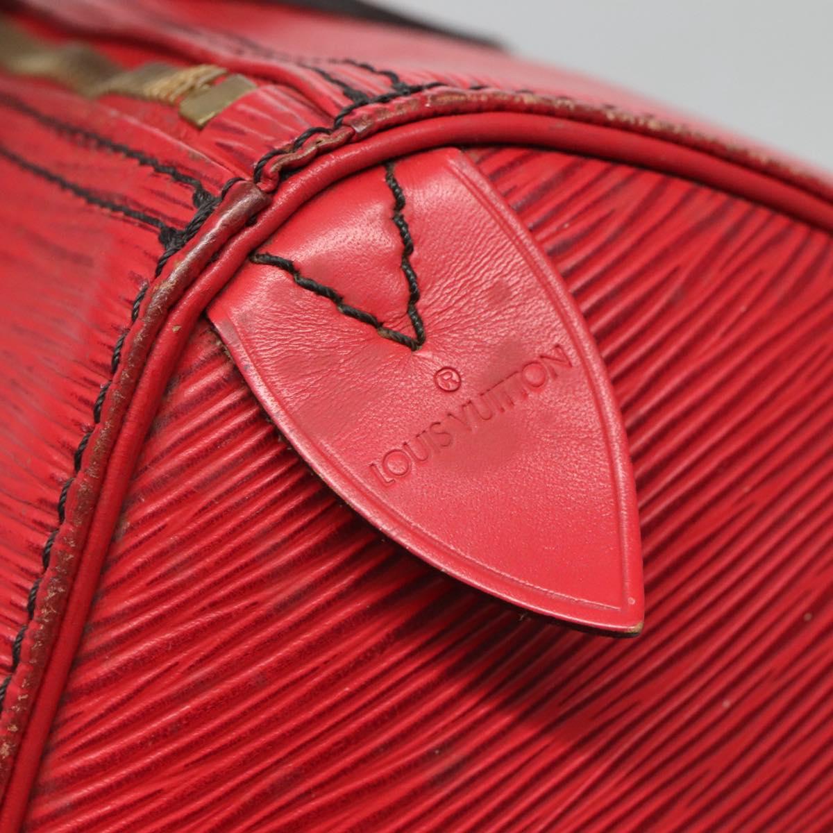 LOUIS VUITTON Epi Speedy 25 Hand Bag Castilian Red M43017 LV Auth 142129