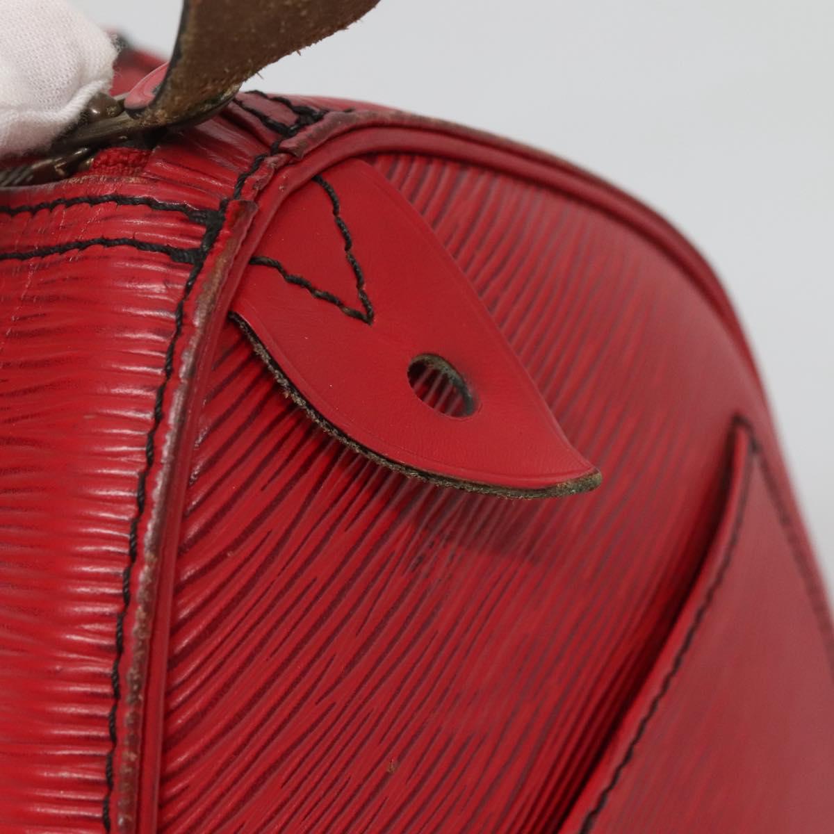 LOUIS VUITTON Epi Speedy 25 Hand Bag Castilian Red M43017 LV Auth 142129