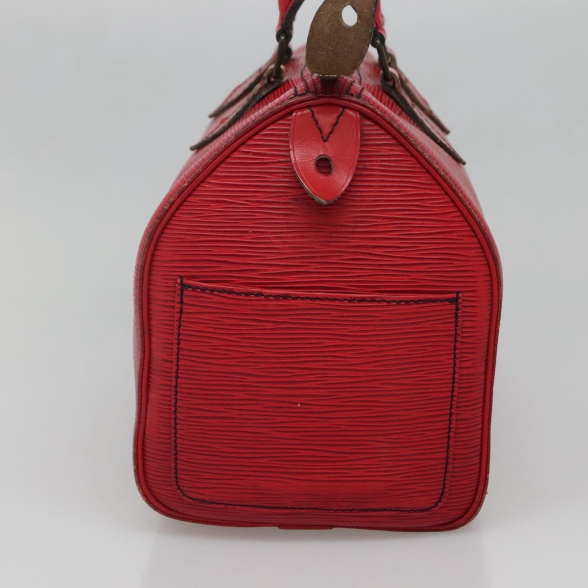 LOUIS VUITTON Epi Speedy 25 Hand Bag Castilian Red M43017 LV Auth 142129