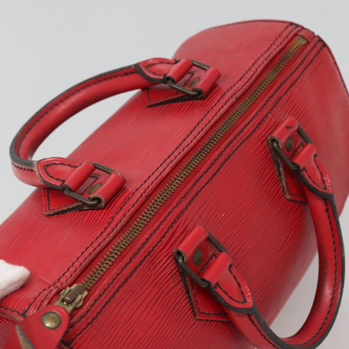 LOUIS VUITTON Epi Speedy 25 Hand Bag Castilian Red M43017 LV Auth 142129