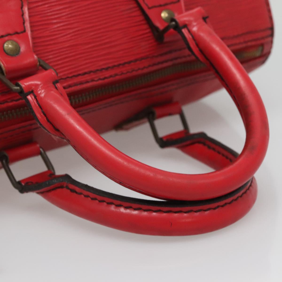 LOUIS VUITTON Epi Speedy 25 Hand Bag Castilian Red M43017 LV Auth 142129