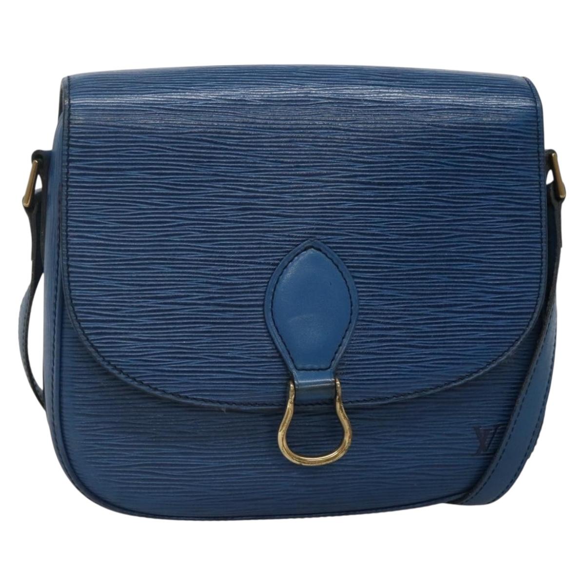 LOUIS VUITTON Epi Saint Cloud GM Shoulder Bag Toledo Blue M52195 LV Auth 142149