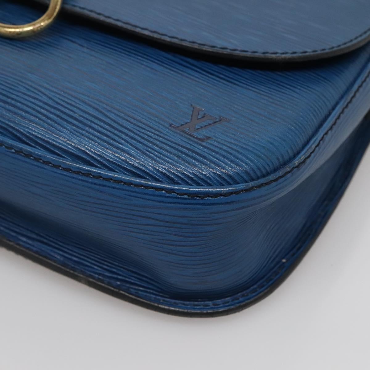 LOUIS VUITTON Epi Saint Cloud GM Shoulder Bag Toledo Blue M52195 LV Auth 142149