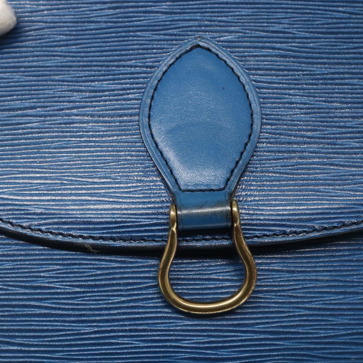 LOUIS VUITTON Epi Saint Cloud GM Shoulder Bag Toledo Blue M52195 LV Auth 142149