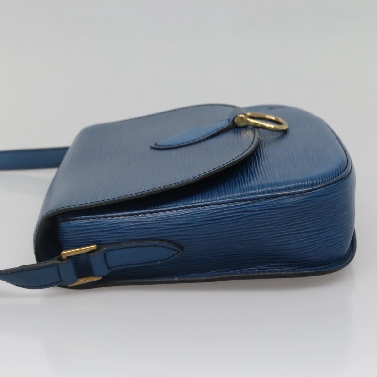 LOUIS VUITTON Epi Saint Cloud GM Shoulder Bag Toledo Blue M52195 LV Auth 142149