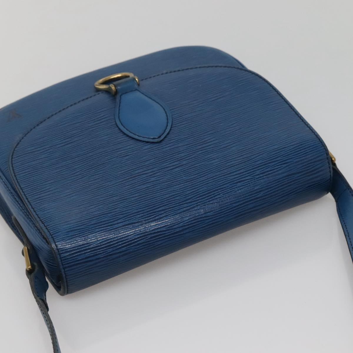 LOUIS VUITTON Epi Saint Cloud GM Shoulder Bag Toledo Blue M52195 LV Auth 142149