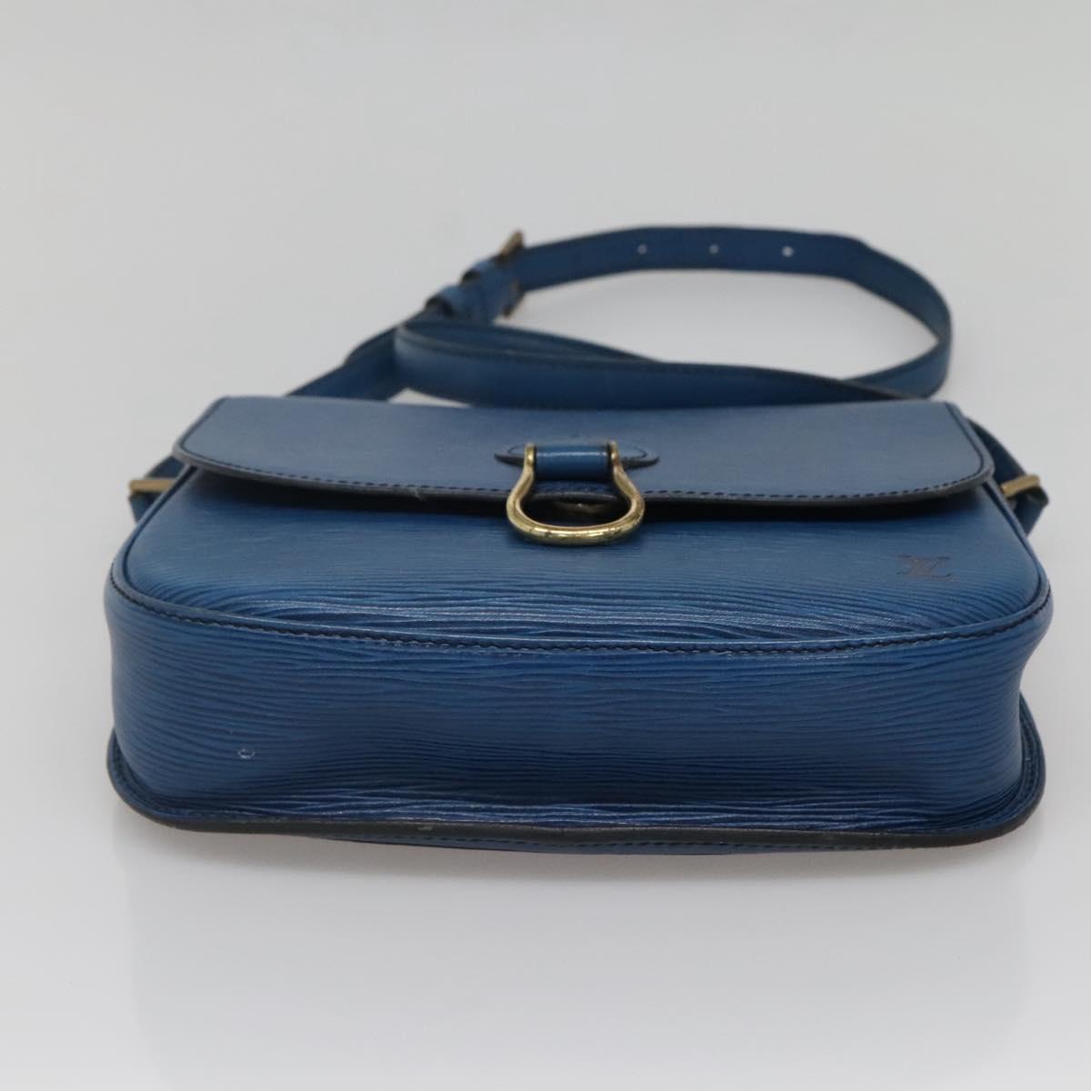 LOUIS VUITTON Epi Saint Cloud GM Shoulder Bag Toledo Blue M52195 LV Auth 142149