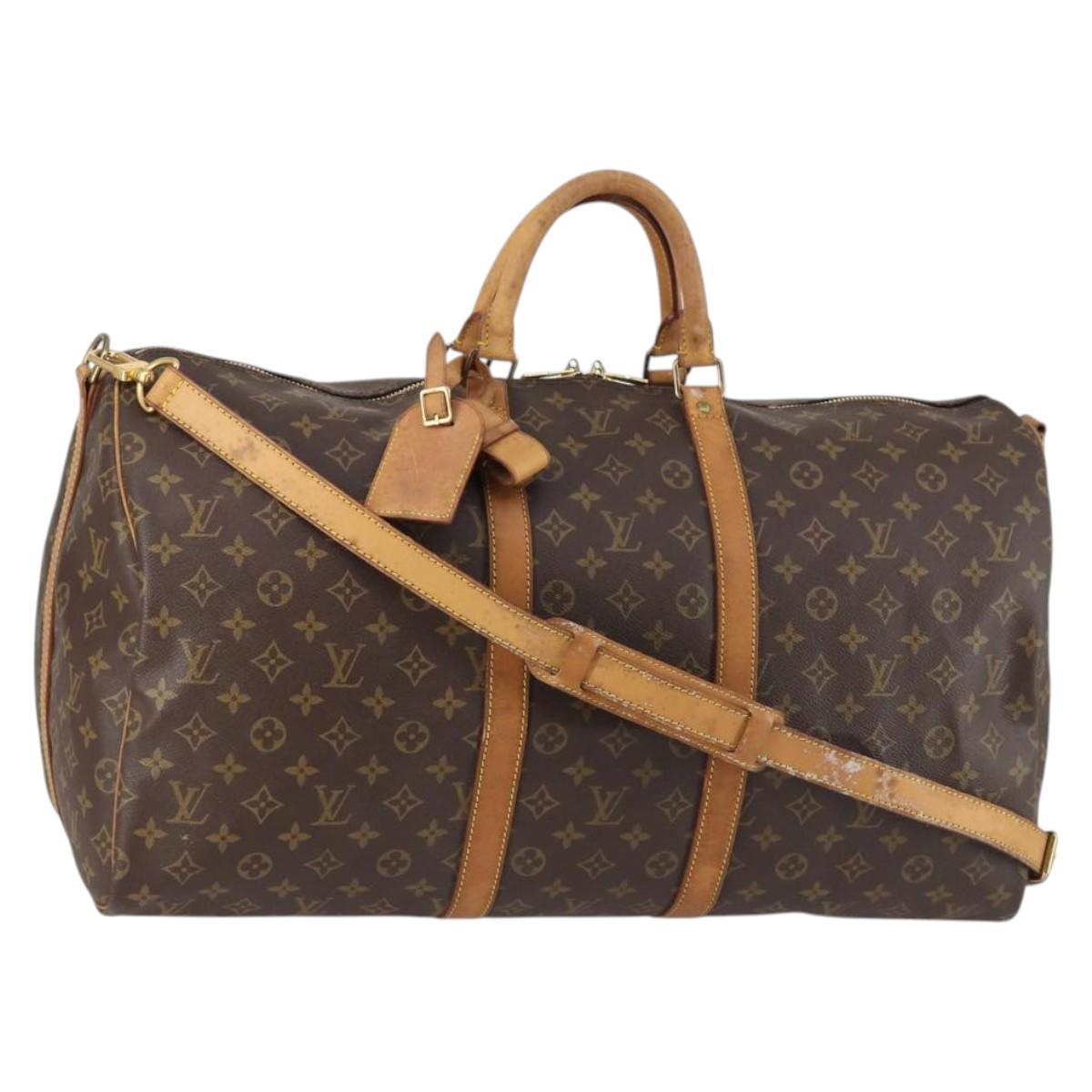 LOUIS VUITTON Monogram Keepall Bandouliere55 Boston Bag M41414 LV Auth 142156