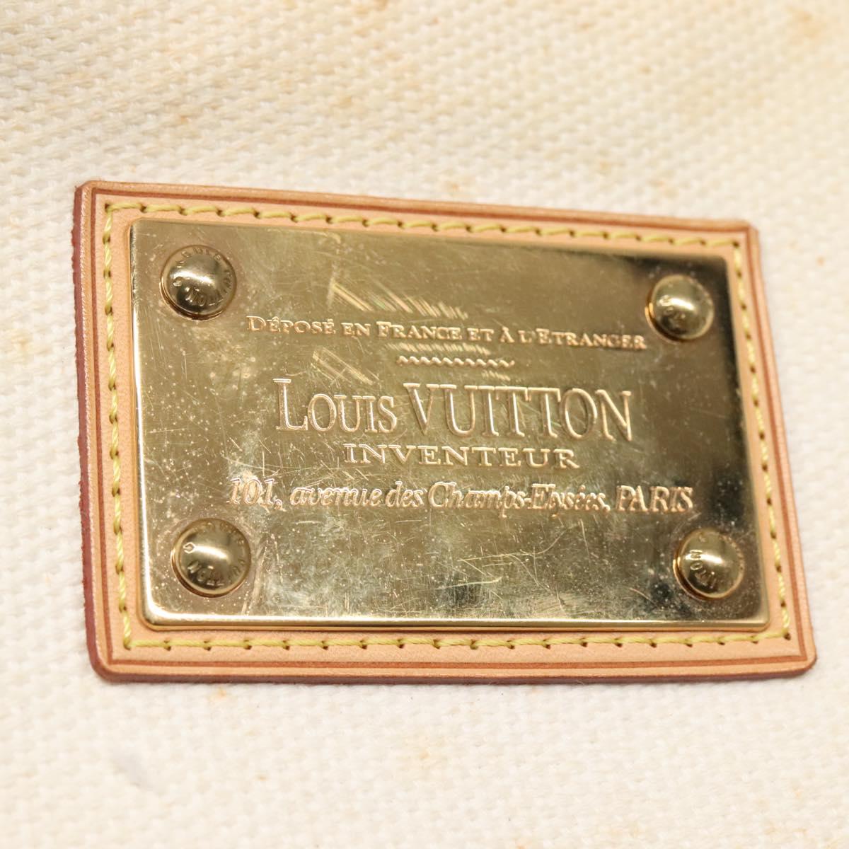LOUIS VUITTON Antigua Cabas PM Tote Bag White Brown M40036 LV Auth 142158