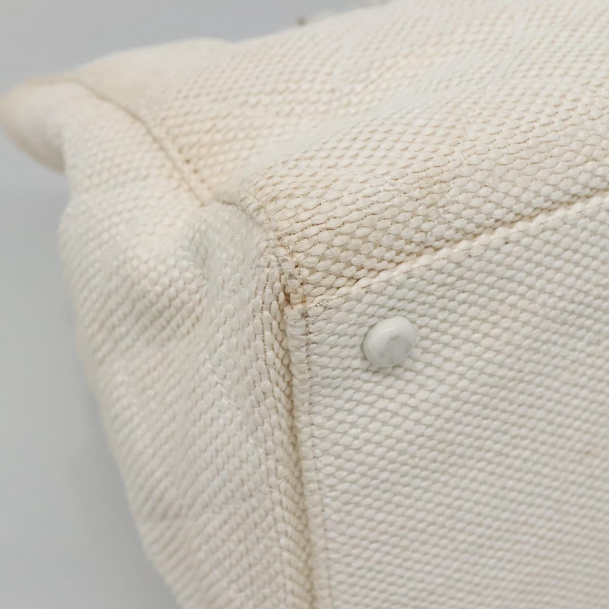 CHANEL Matelasse Chain Shoulder Bag Straw White Gold CC Auth 142166