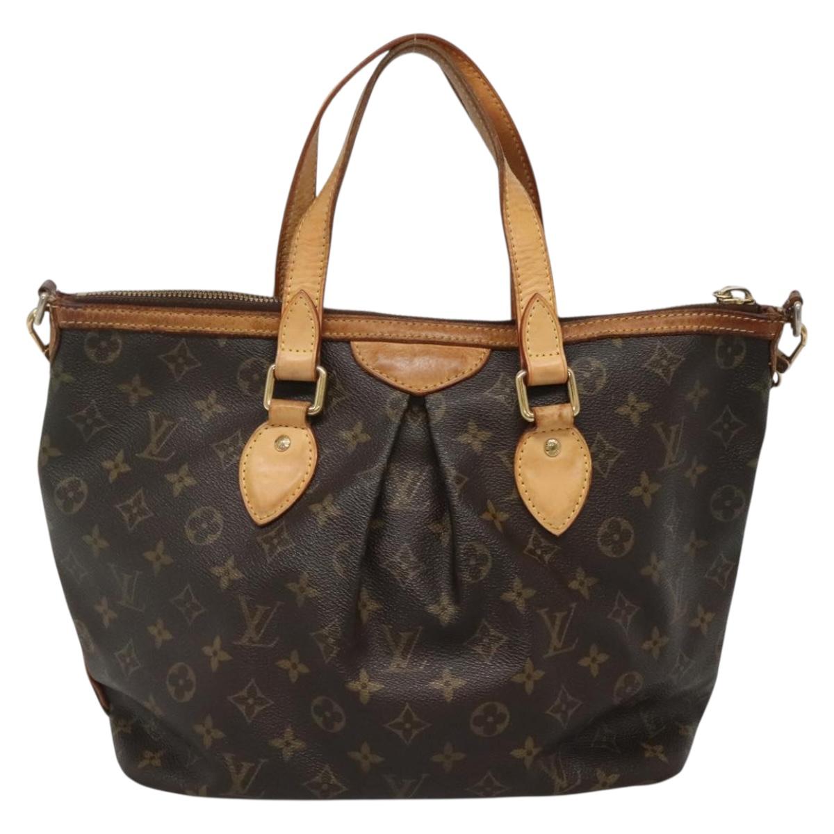 LOUIS VUITTON Monogram Palermo PM Tote Bag M40145 LV Auth 142168