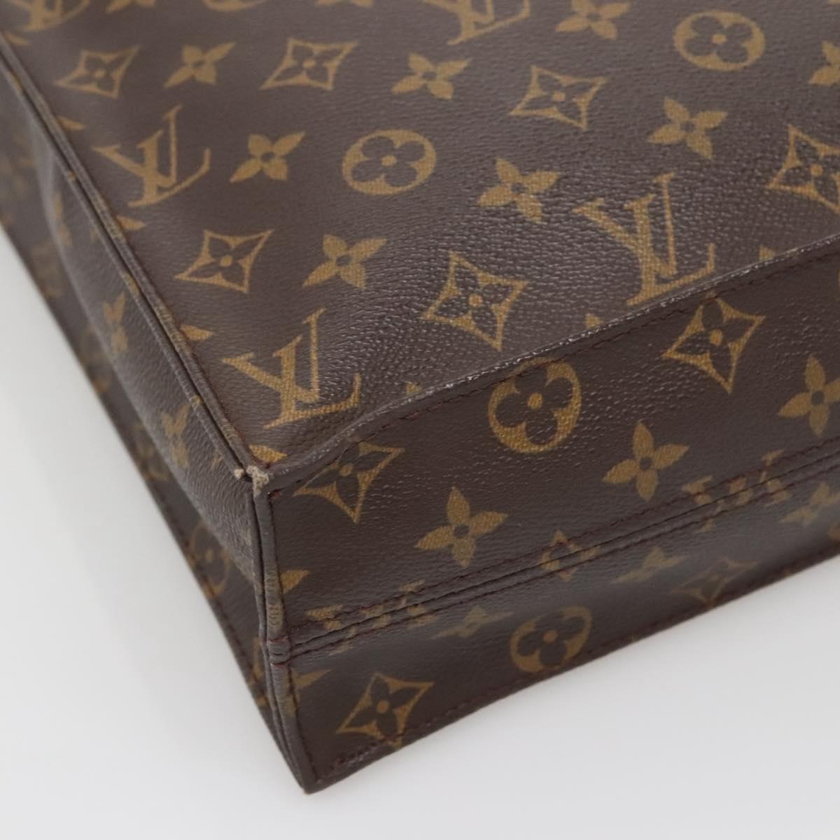 LOUIS VUITTON Monogram Sac Plat Hand Bag M51140 LV Auth 142171
