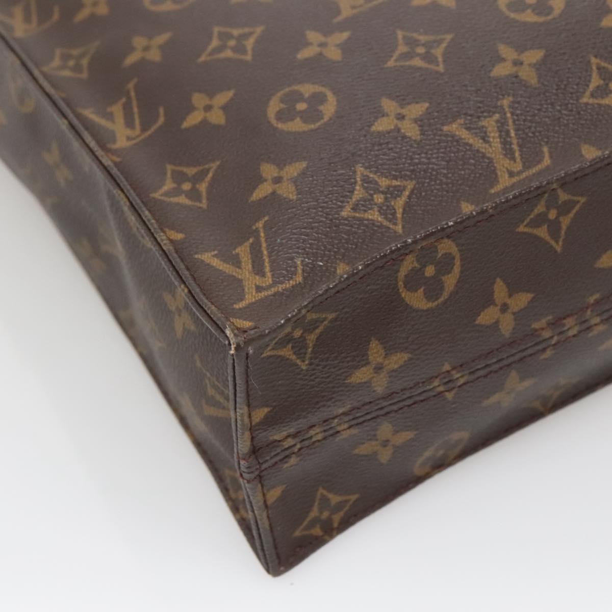 LOUIS VUITTON Monogram Sac Plat Hand Bag M51140 LV Auth 142171
