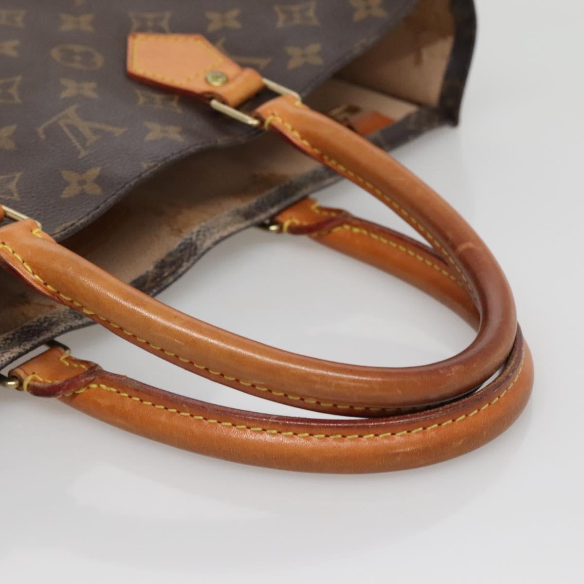 LOUIS VUITTON Monogram Sac Plat Hand Bag M51140 LV Auth 142171