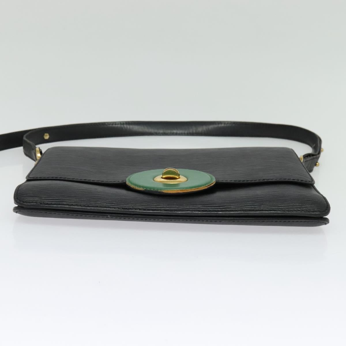 LOUIS VUITTON Epi Free Run Shoulder Bag Green Black M52414 LV Auth 142173