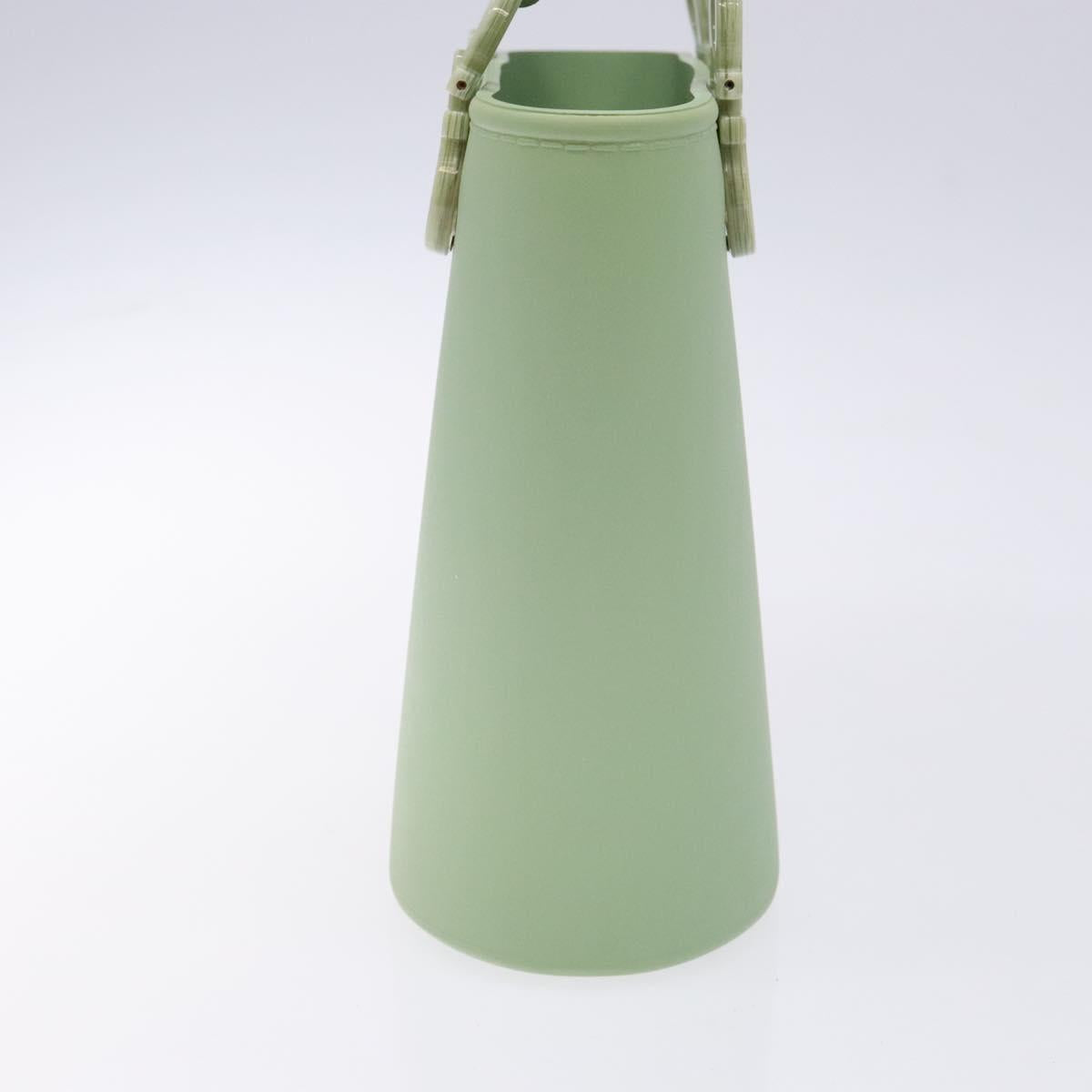 Salvatore Ferragamo Gancini Hand Bag Rubber Green Auth 142183
