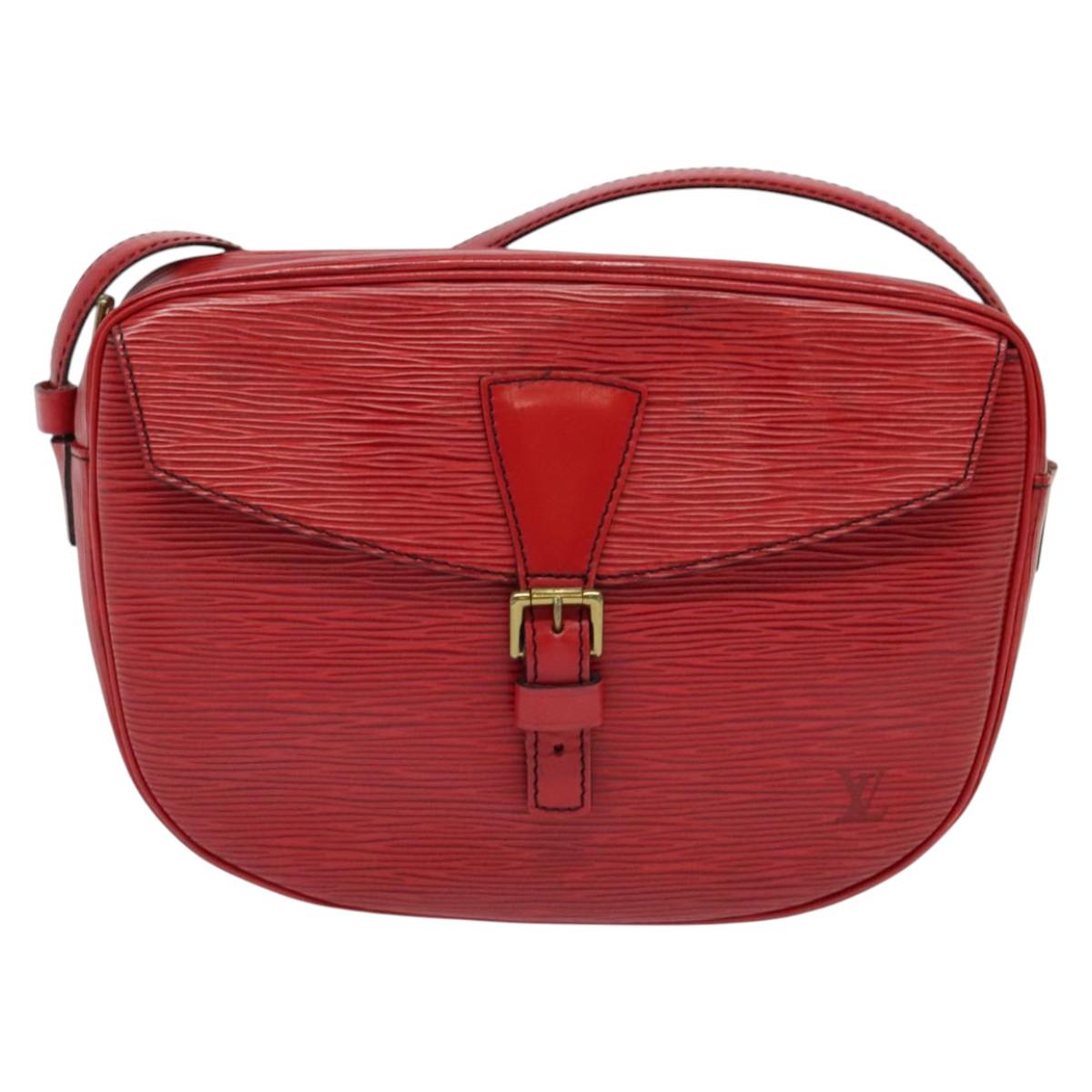 LOUIS VUITTON Epi Jeune Fille MM Shoulder Bag Red M52157 LV Auth 142186