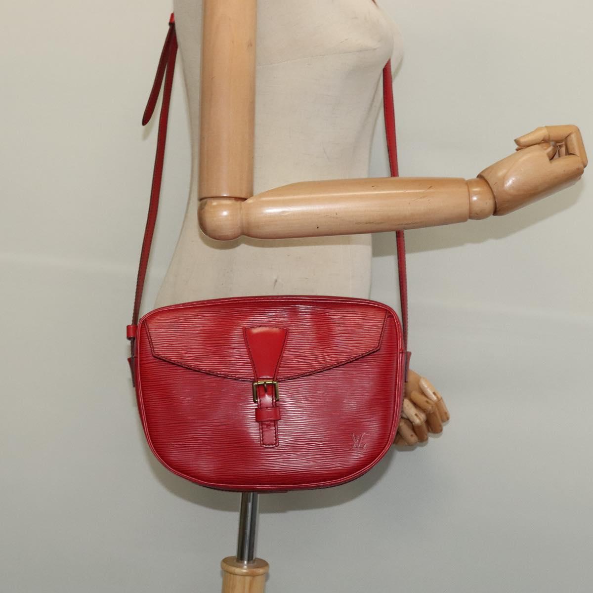 LOUIS VUITTON Epi Jeune Fille MM Shoulder Bag Red M52157 LV Auth 142186