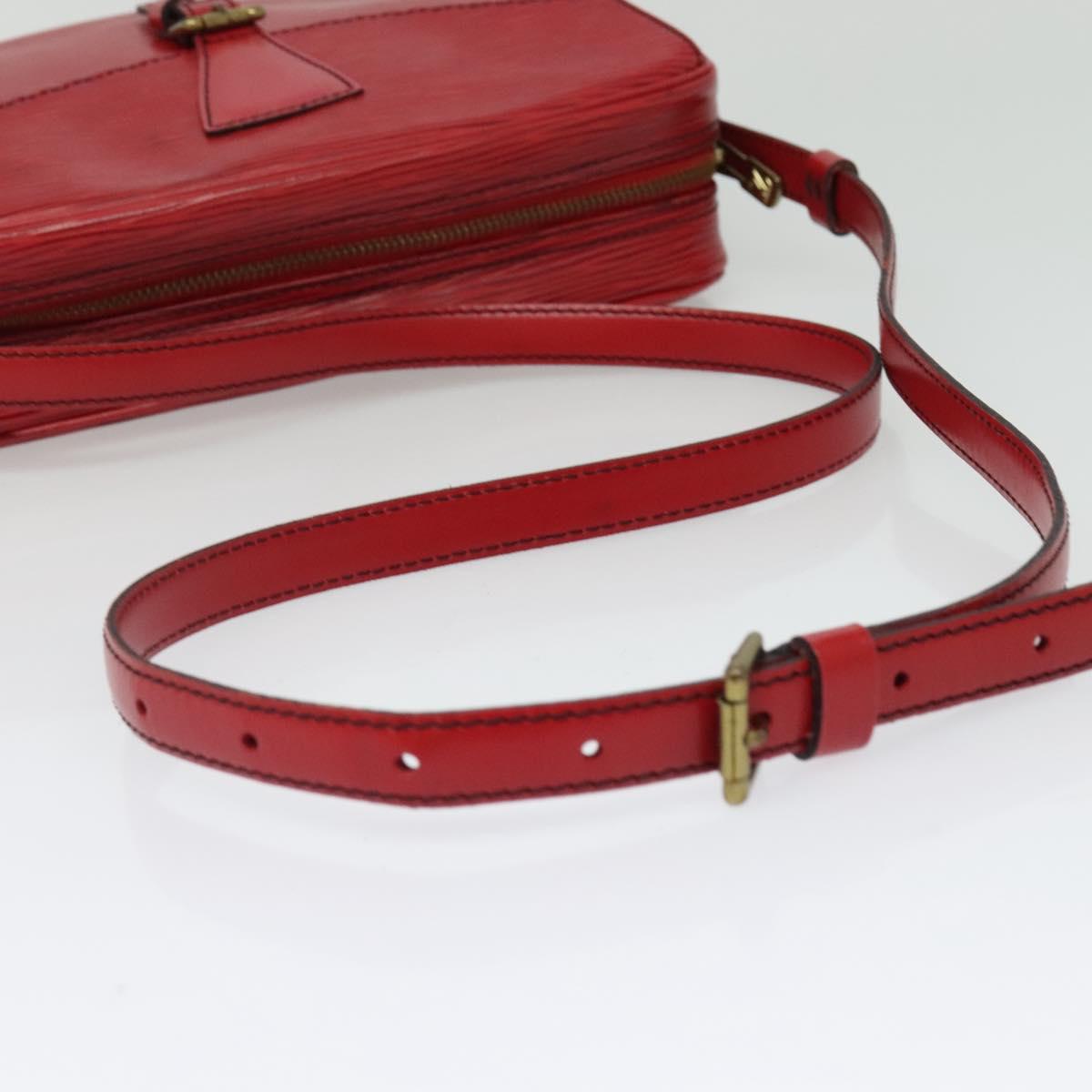 LOUIS VUITTON Epi Jeune Fille MM Shoulder Bag Red M52157 LV Auth 142186
