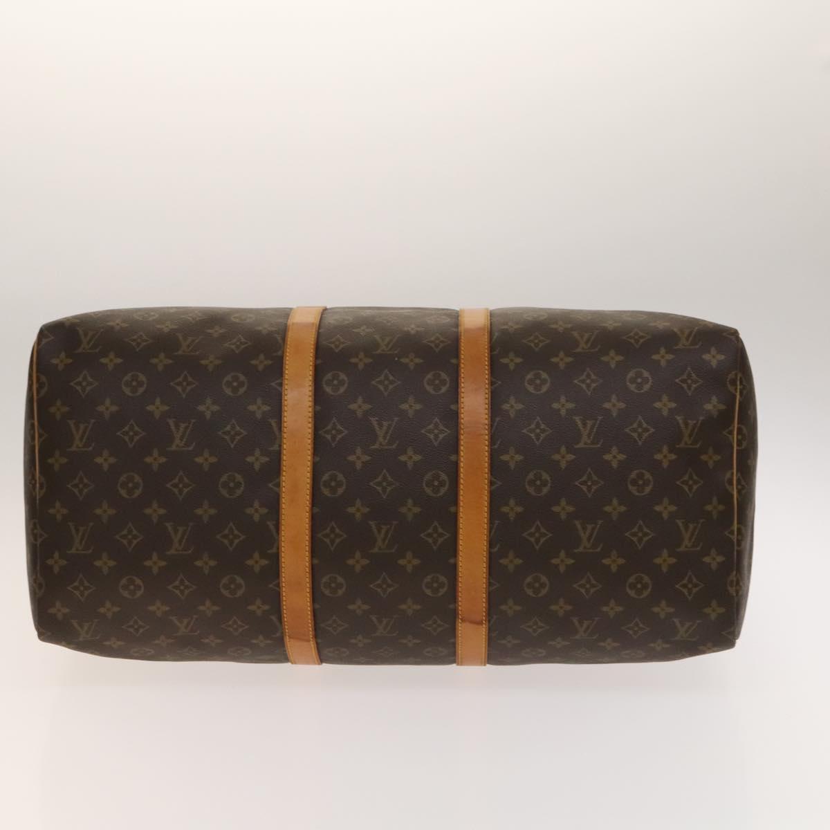 LOUIS VUITTON Monogram Keepall 55 Boston Bag M41424 LV Auth 142205