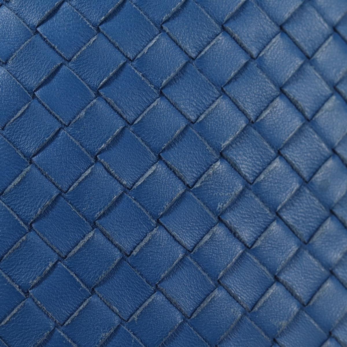 BOTTEGA VENETA INTRECCIATO Shoulder Bag Leather Blue Auth 142212V