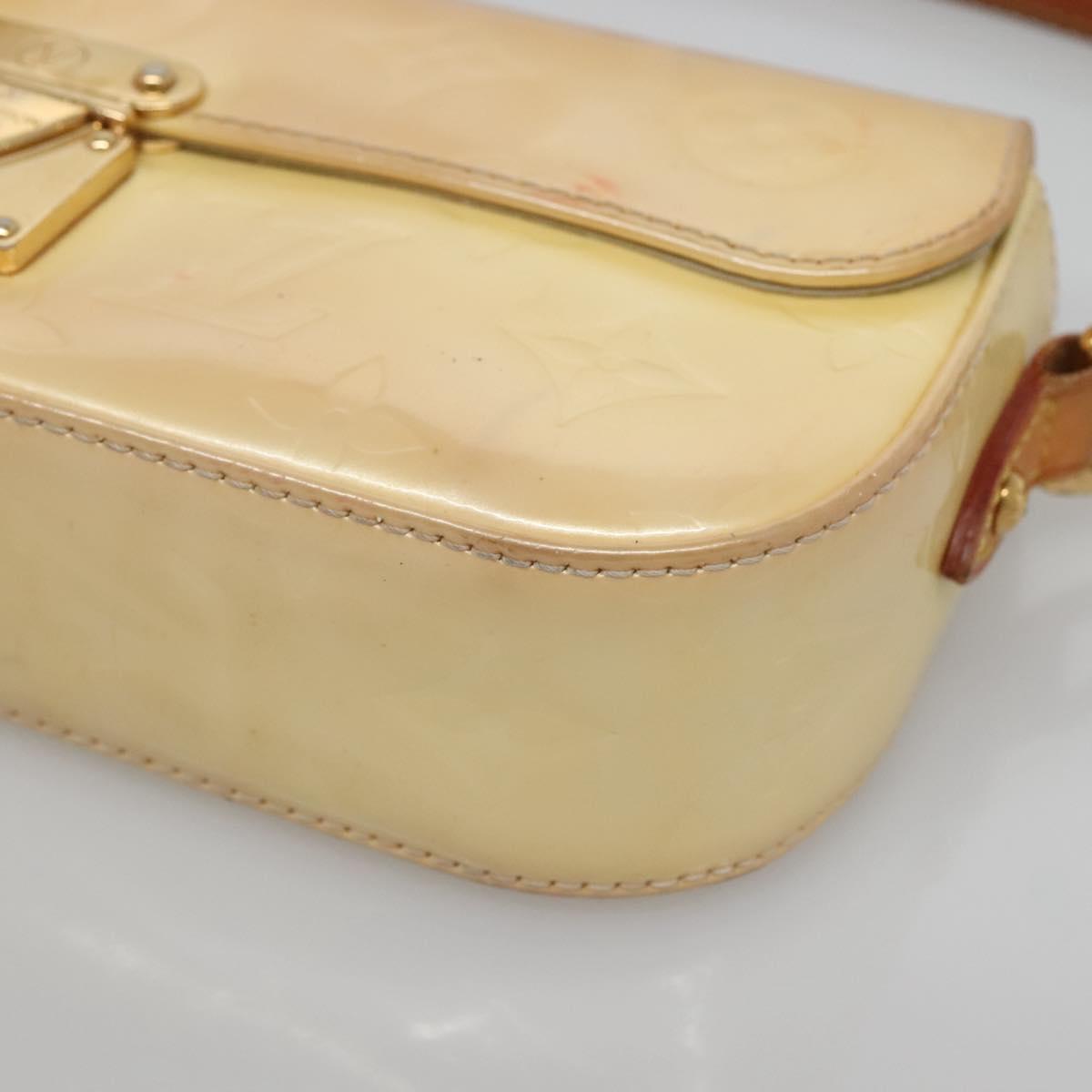 LOUIS VUITTON Monogram Vernis Malibu Street Bag Perle M91507 LV Auth 142214