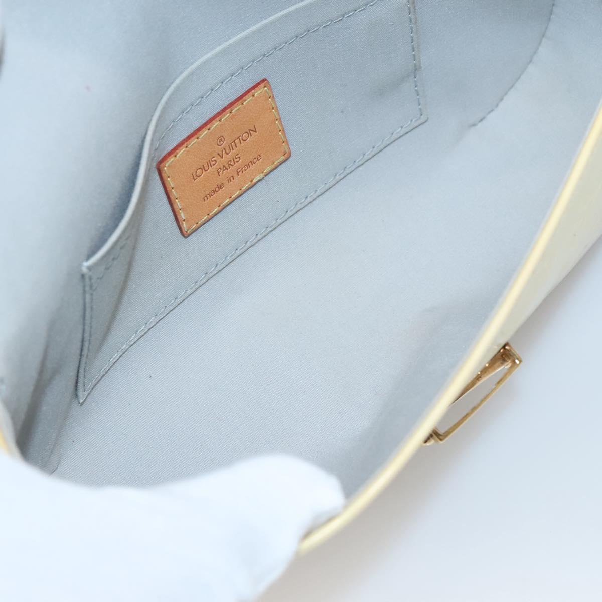 LOUIS VUITTON Monogram Vernis Malibu Street Bag Perle M91507 LV Auth 142214