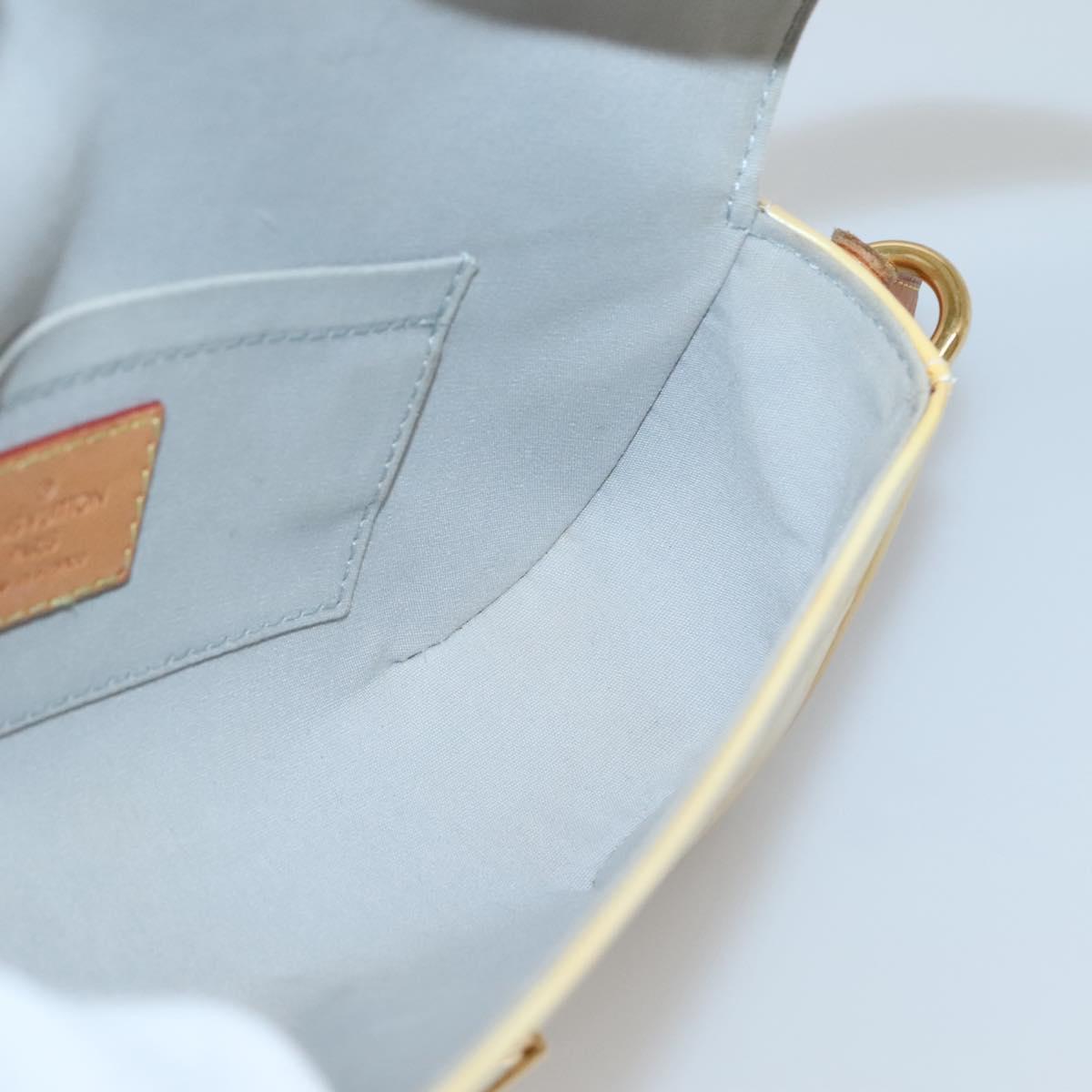 LOUIS VUITTON Monogram Vernis Malibu Street Bag Perle M91507 LV Auth 142214