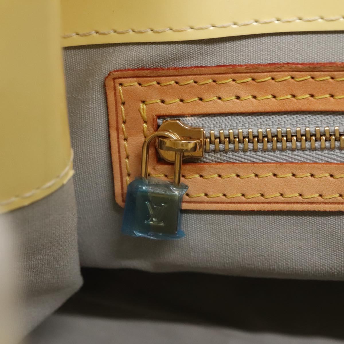 LOUIS VUITTON Monogram Vernis Reade PM Hand Bag Perle M91336 LV Auth 142215