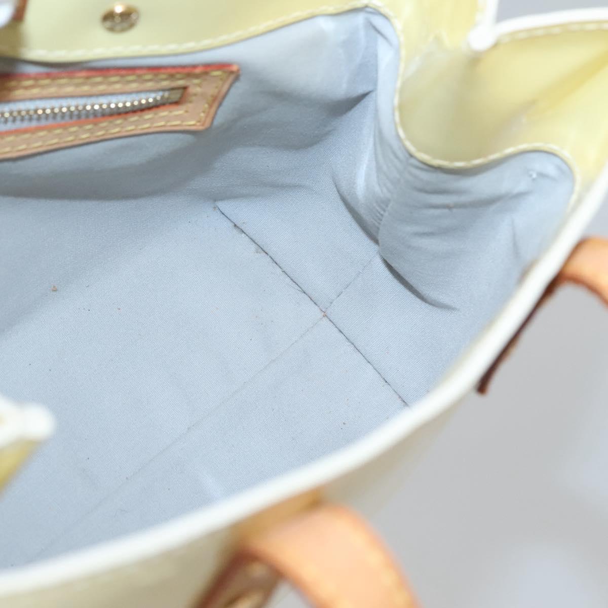 LOUIS VUITTON Monogram Vernis Reade PM Hand Bag Perle M91336 LV Auth 142215