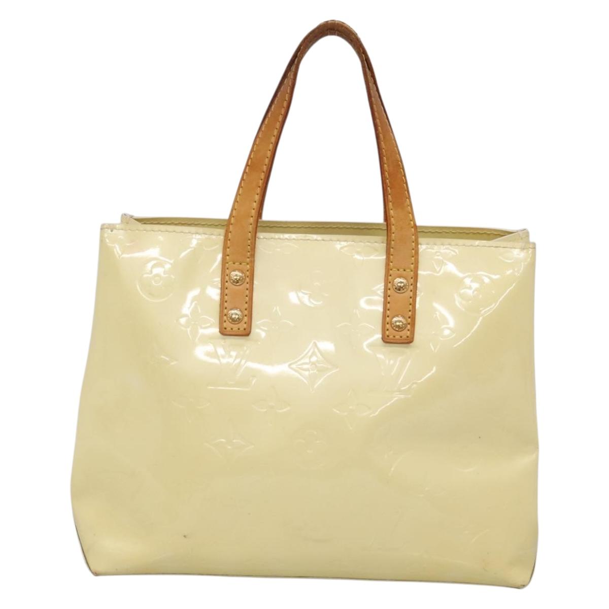 LOUIS VUITTON Monogram Vernis Reade PM Hand Bag Perle M91336 LV Auth 142215