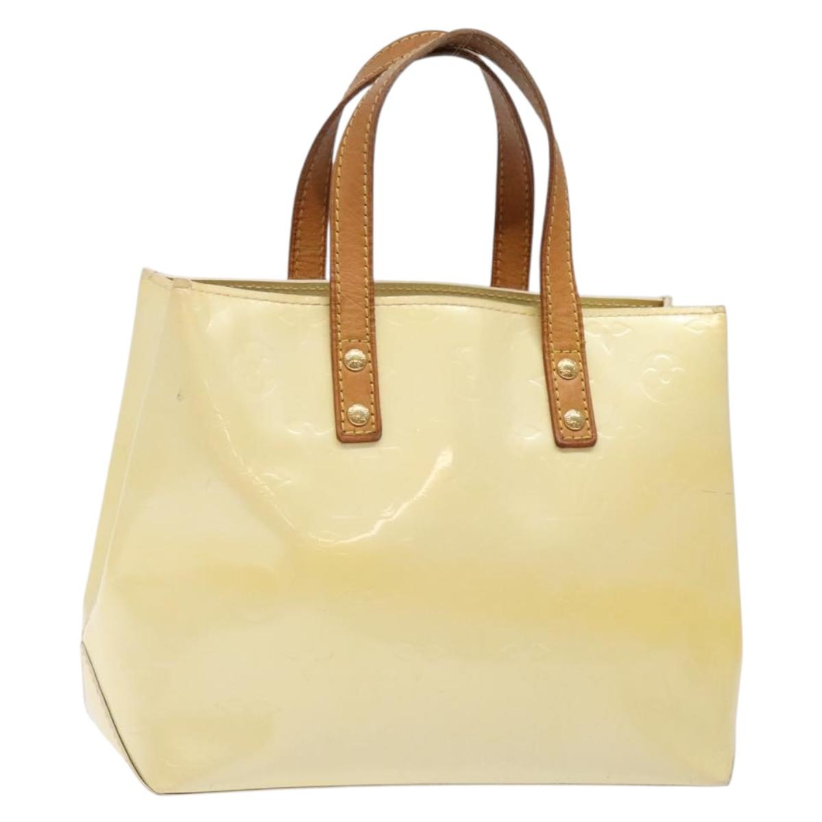 LOUIS VUITTON Monogram Vernis Reade PM Hand Bag Perle M91336 LV Auth 142216