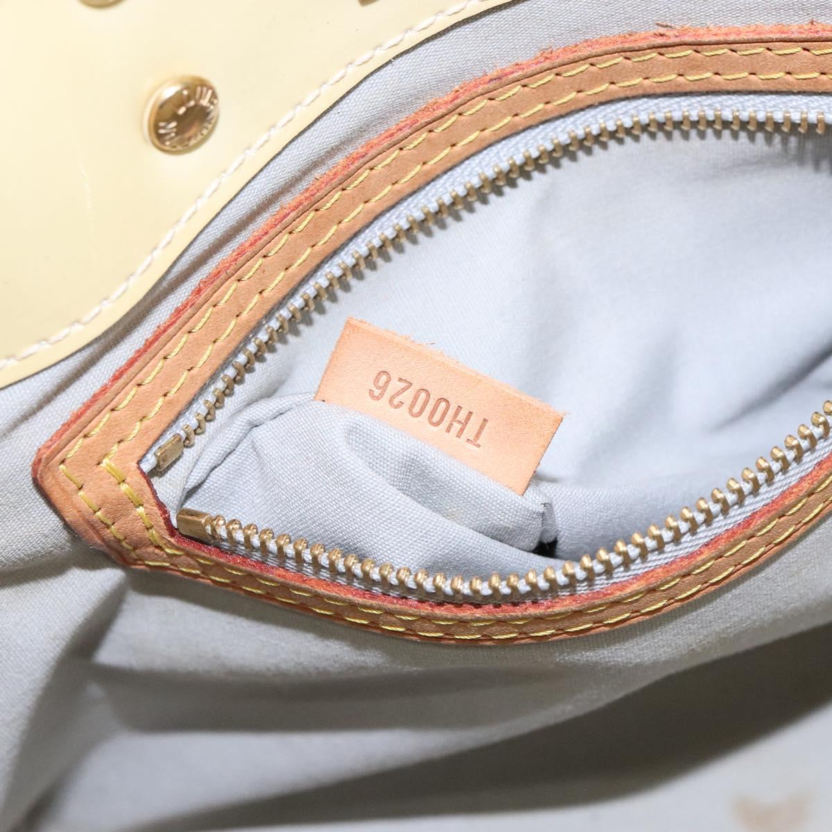 LOUIS VUITTON Monogram Vernis Reade PM Hand Bag Perle M91336 LV Auth 142216