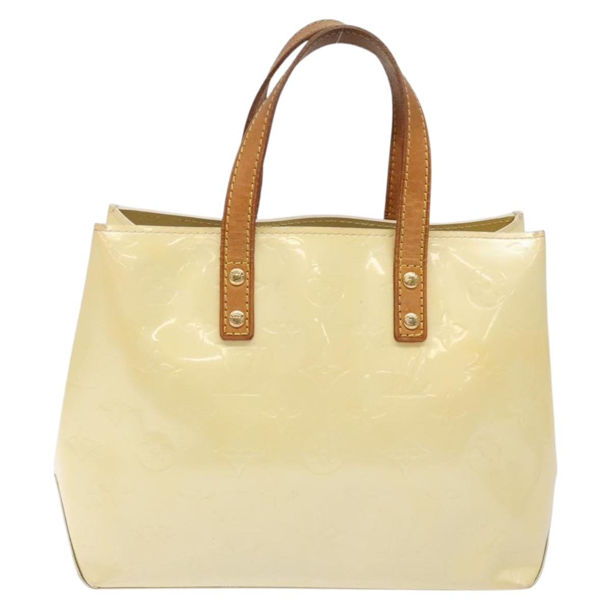 LOUIS VUITTON Monogram Vernis Reade PM Hand Bag Perle M91336 LV Auth 142216