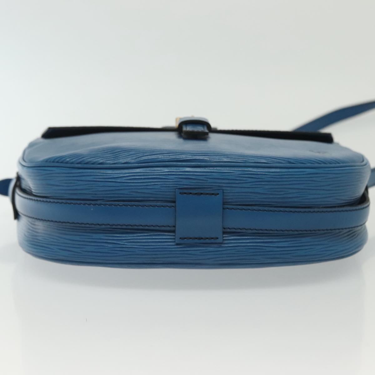 LOUIS VUITTON Epi June Feuille Shoulder Bag Blue M52155 LV Auth 142219