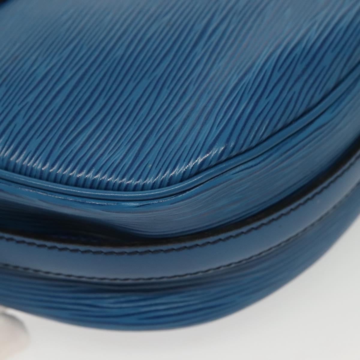 LOUIS VUITTON Epi June Feuille Shoulder Bag Blue M52155 LV Auth 142219