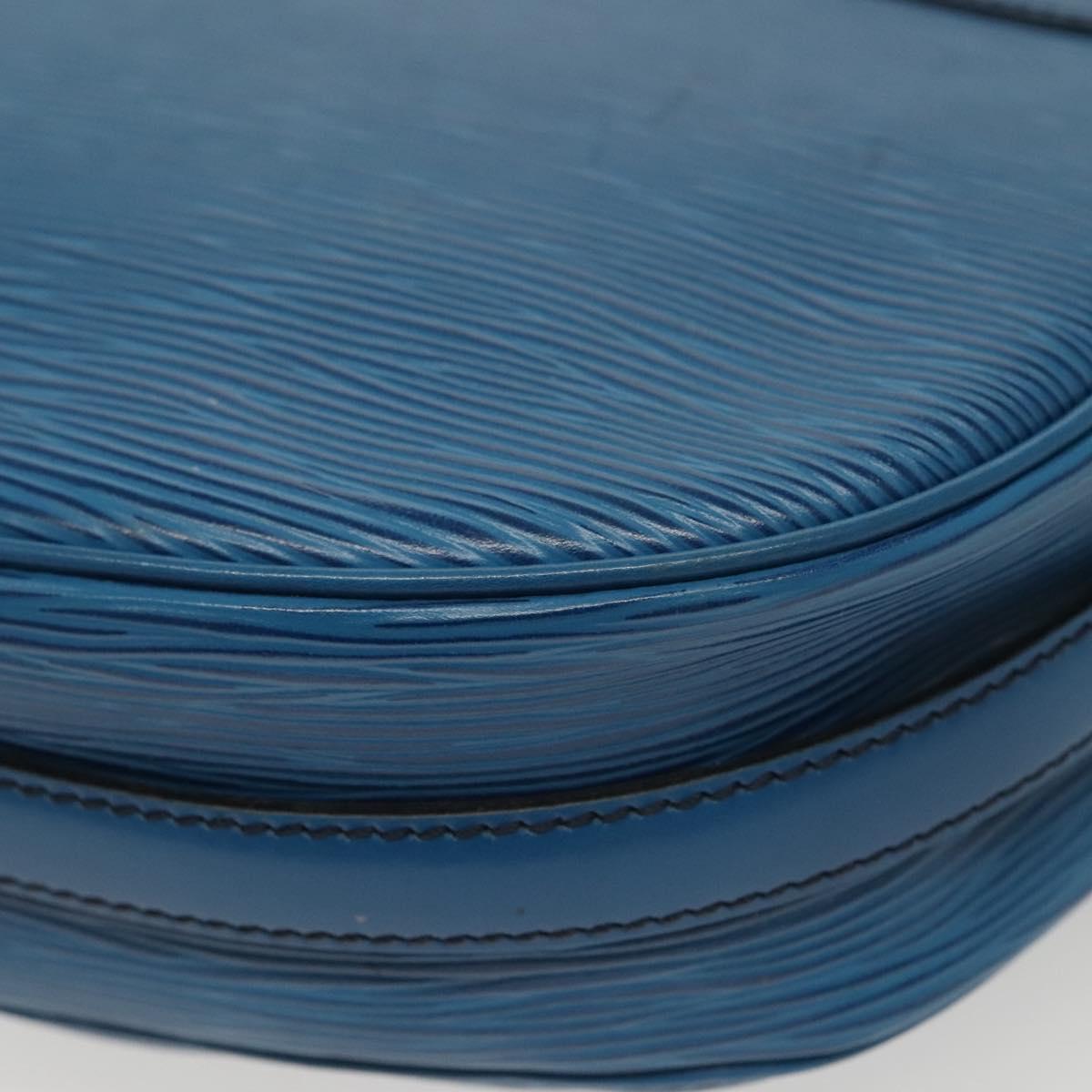 LOUIS VUITTON Epi June Feuille Shoulder Bag Blue M52155 LV Auth 142219