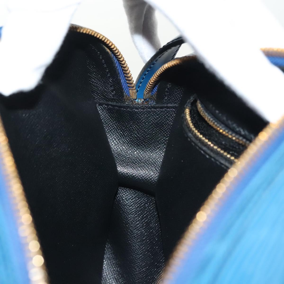 LOUIS VUITTON Epi June Feuille Shoulder Bag Blue M52155 LV Auth 142219