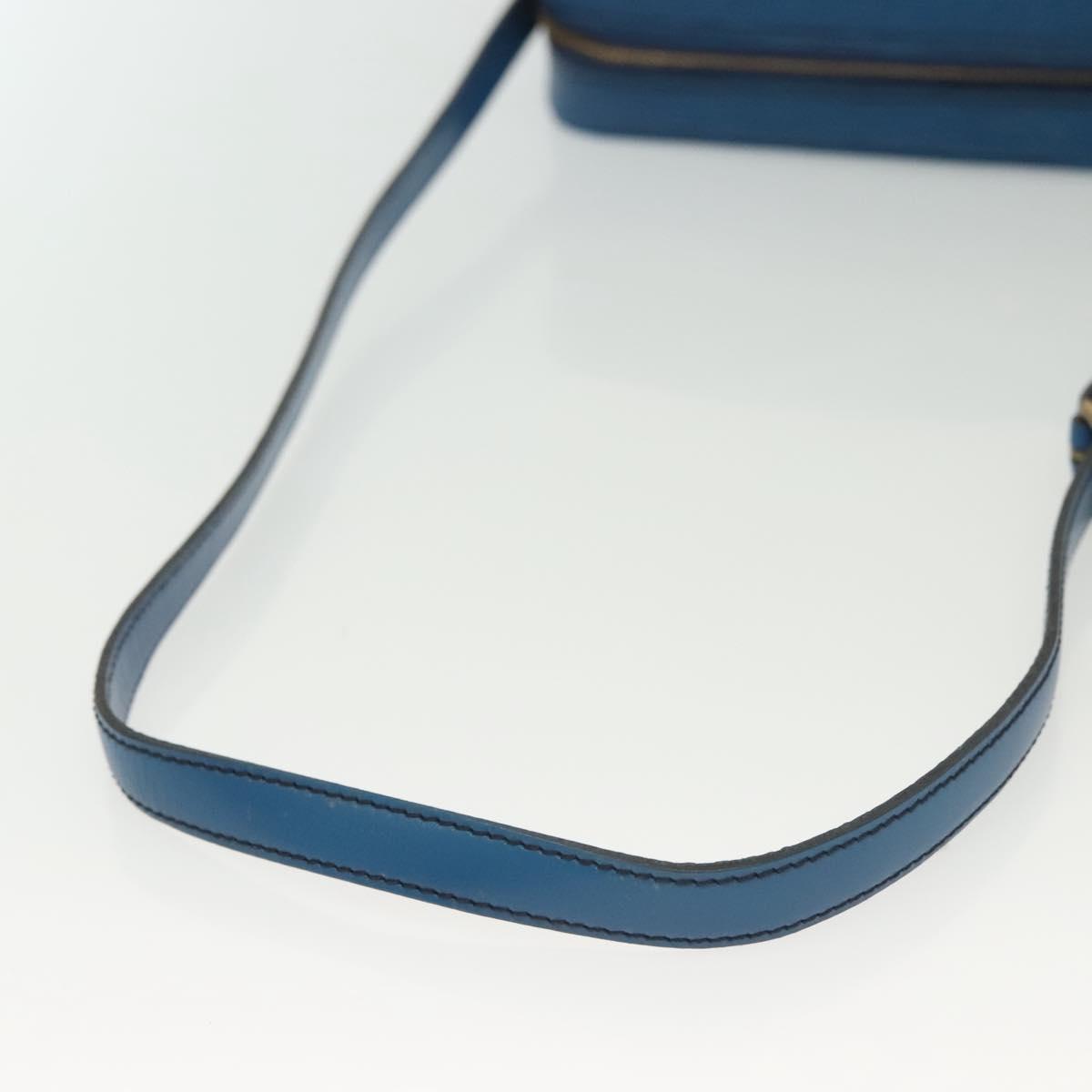 LOUIS VUITTON Epi June Feuille Shoulder Bag Blue M52155 LV Auth 142219