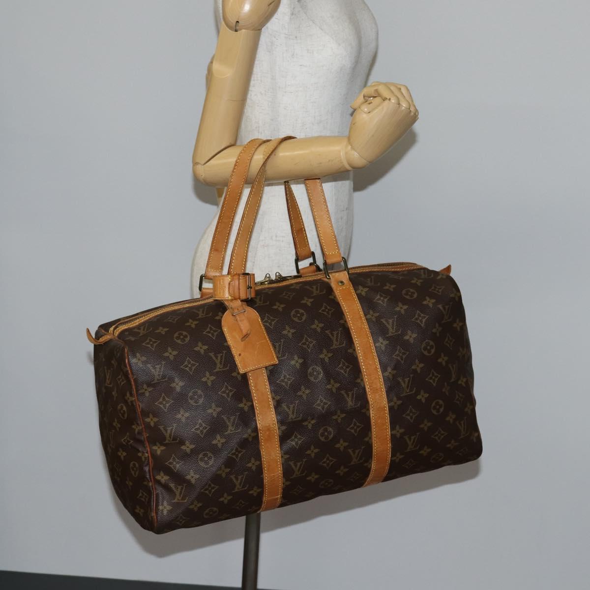 LOUIS VUITTON Monogram Sac Souple 45 Boston Bag M41624 LV Auth 142225