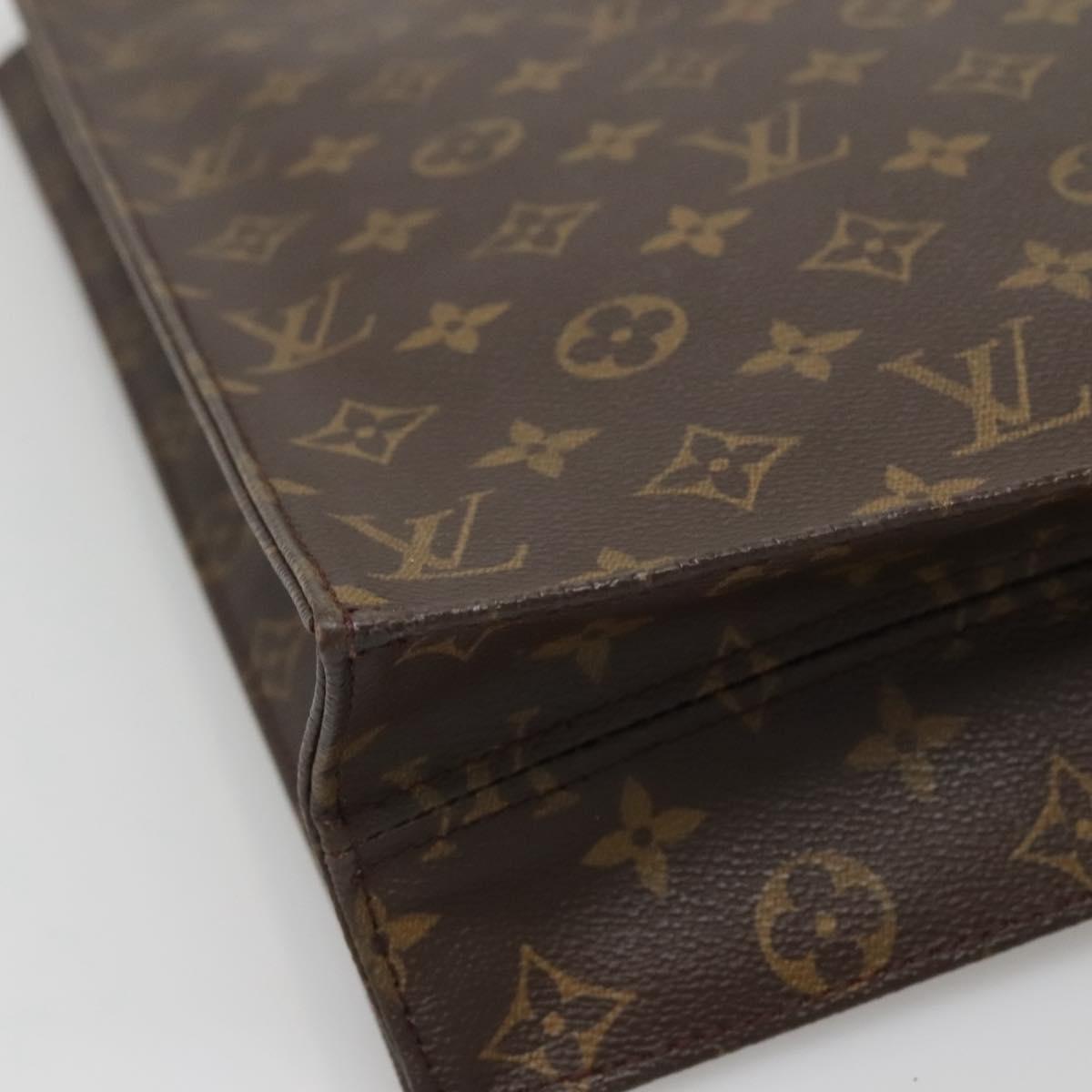 LOUIS VUITTON Monogram Sac Plat Hand Bag M51140 LV Auth 142230