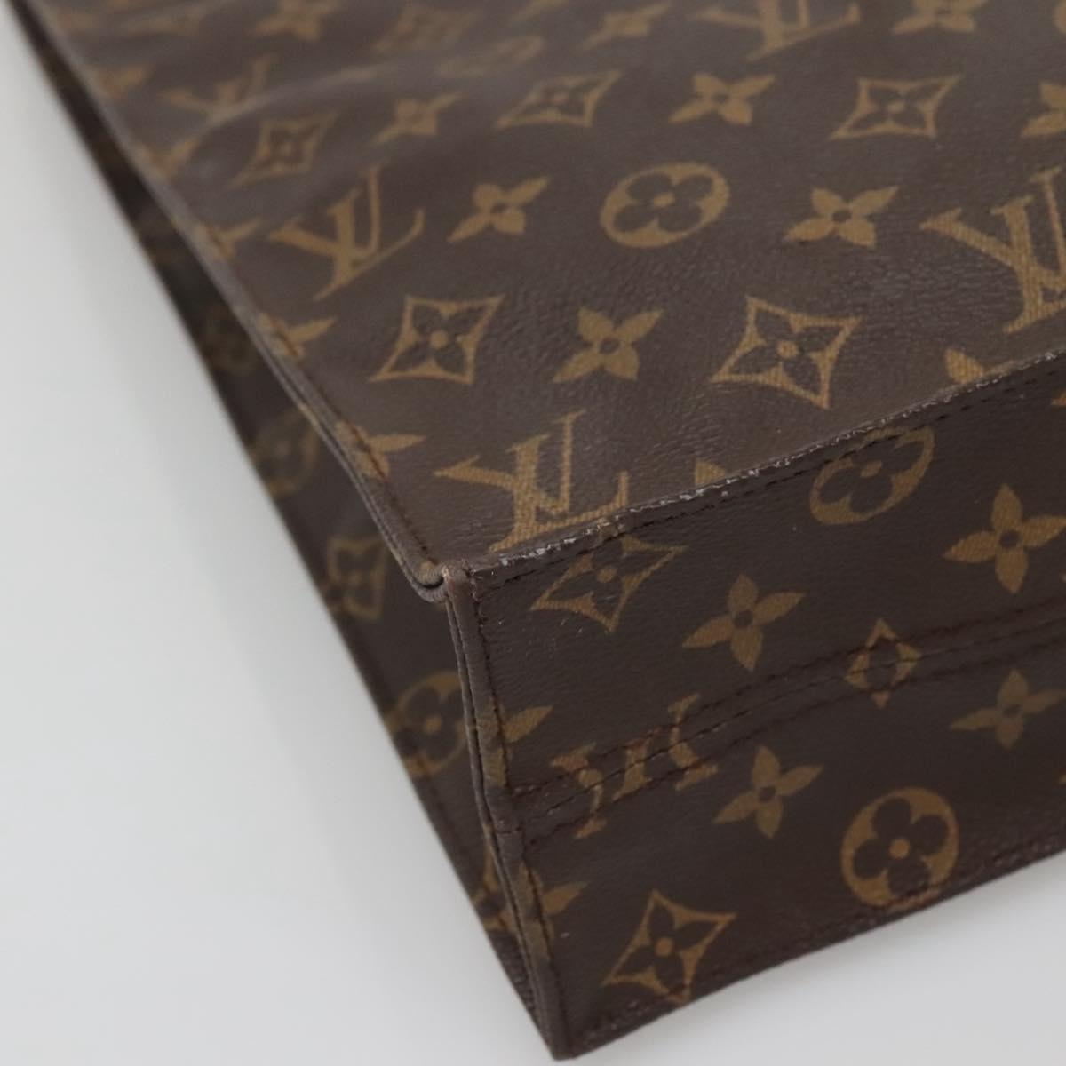 LOUIS VUITTON Monogram Sac Plat Hand Bag M51140 LV Auth 142232