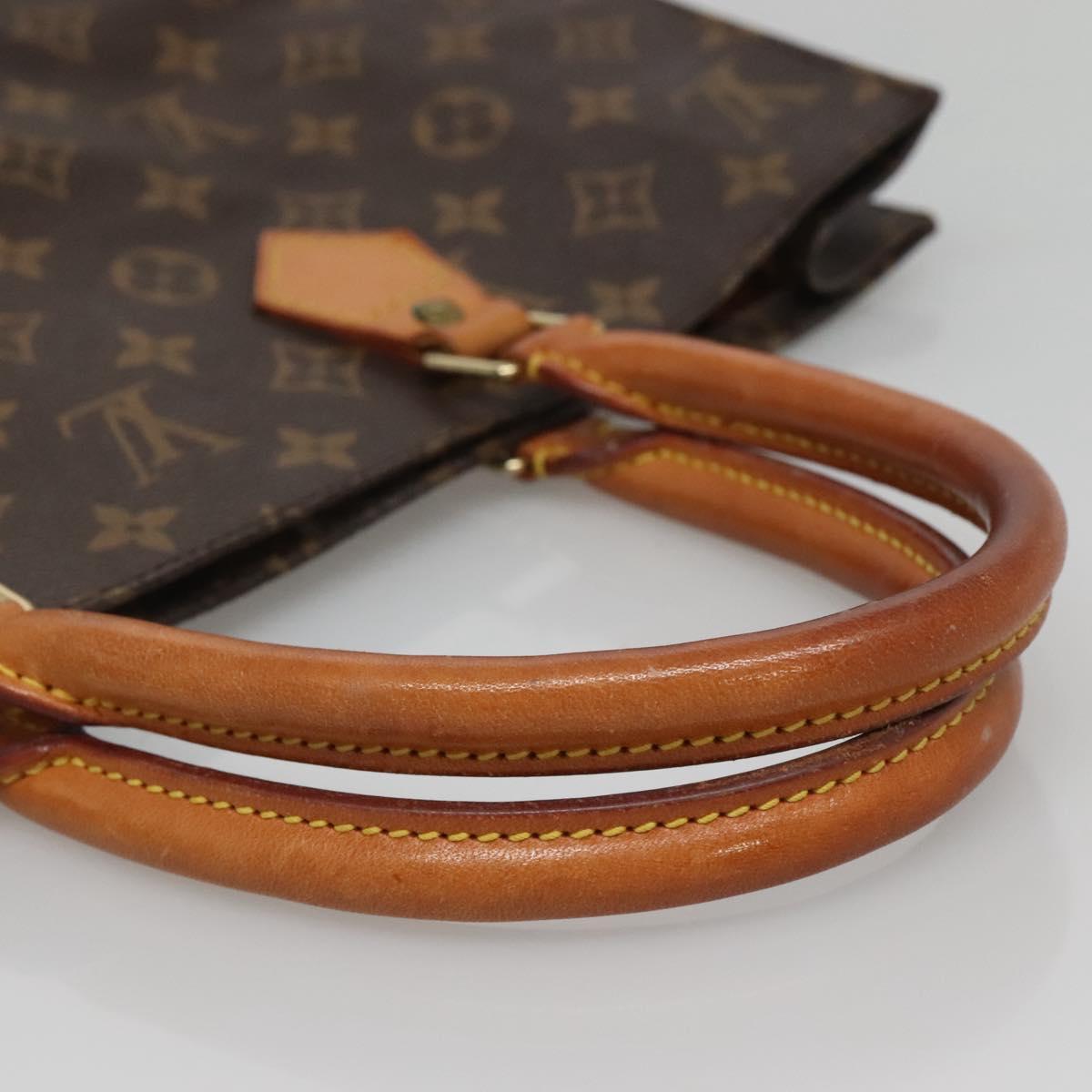 LOUIS VUITTON Monogram Sac Plat Hand Bag M51140 LV Auth 142232