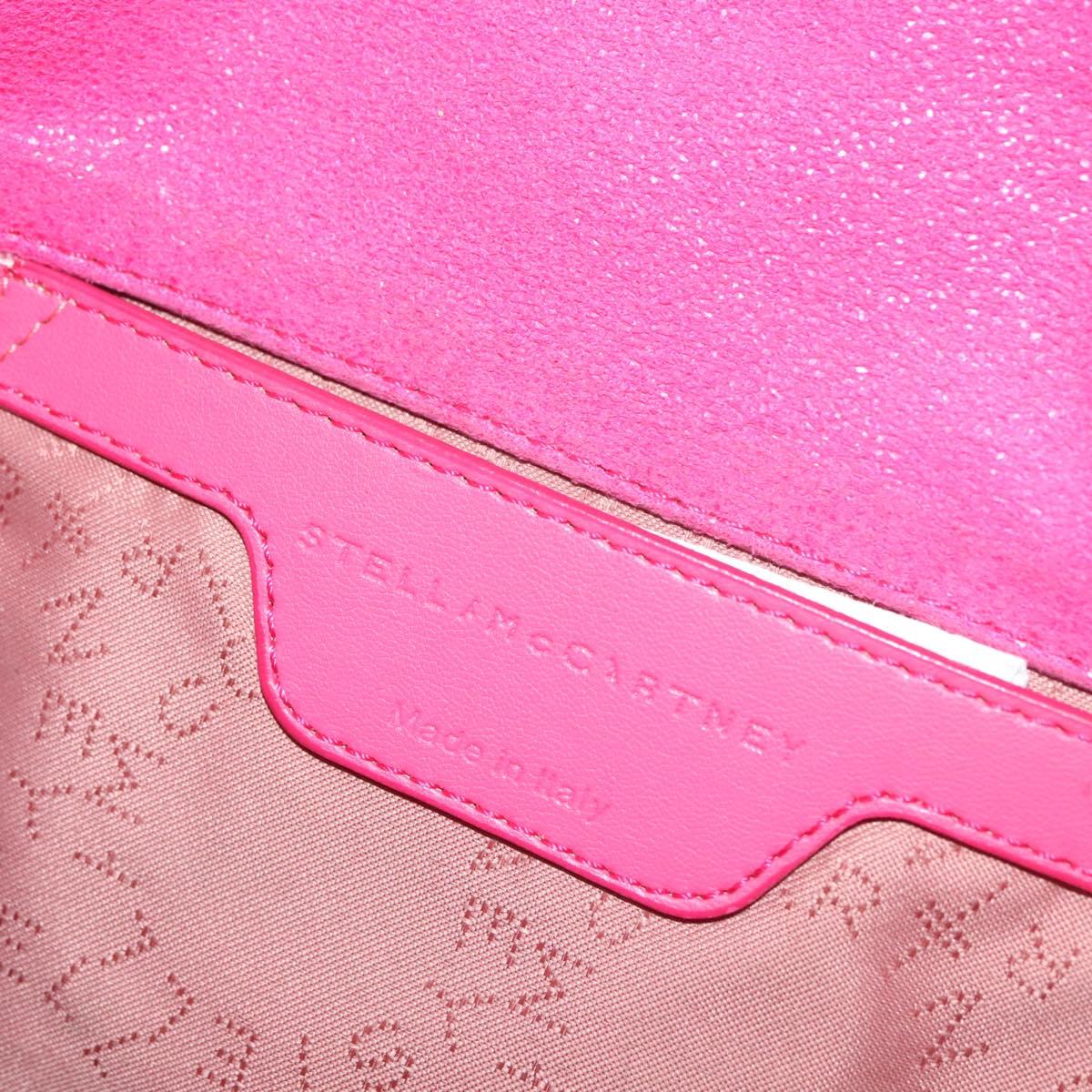 Stella MacCartney Chain Farabella Mini Bag Suede Pink Silver Auth 142245