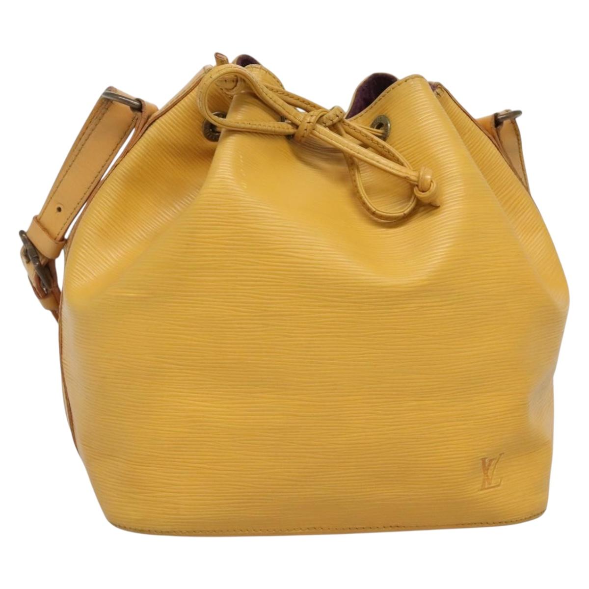 LOUIS VUITTON Epi Petit Noe Shoulder Bag Yellow M44109 LV Auth 142255