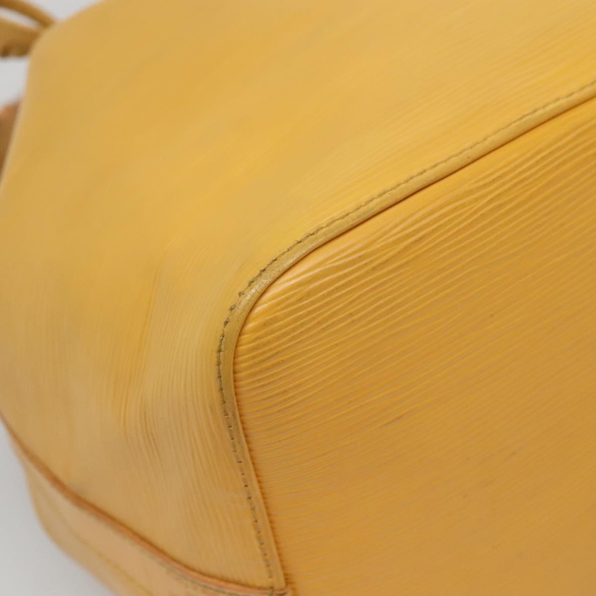 LOUIS VUITTON Epi Petit Noe Shoulder Bag Yellow M44109 LV Auth 142255