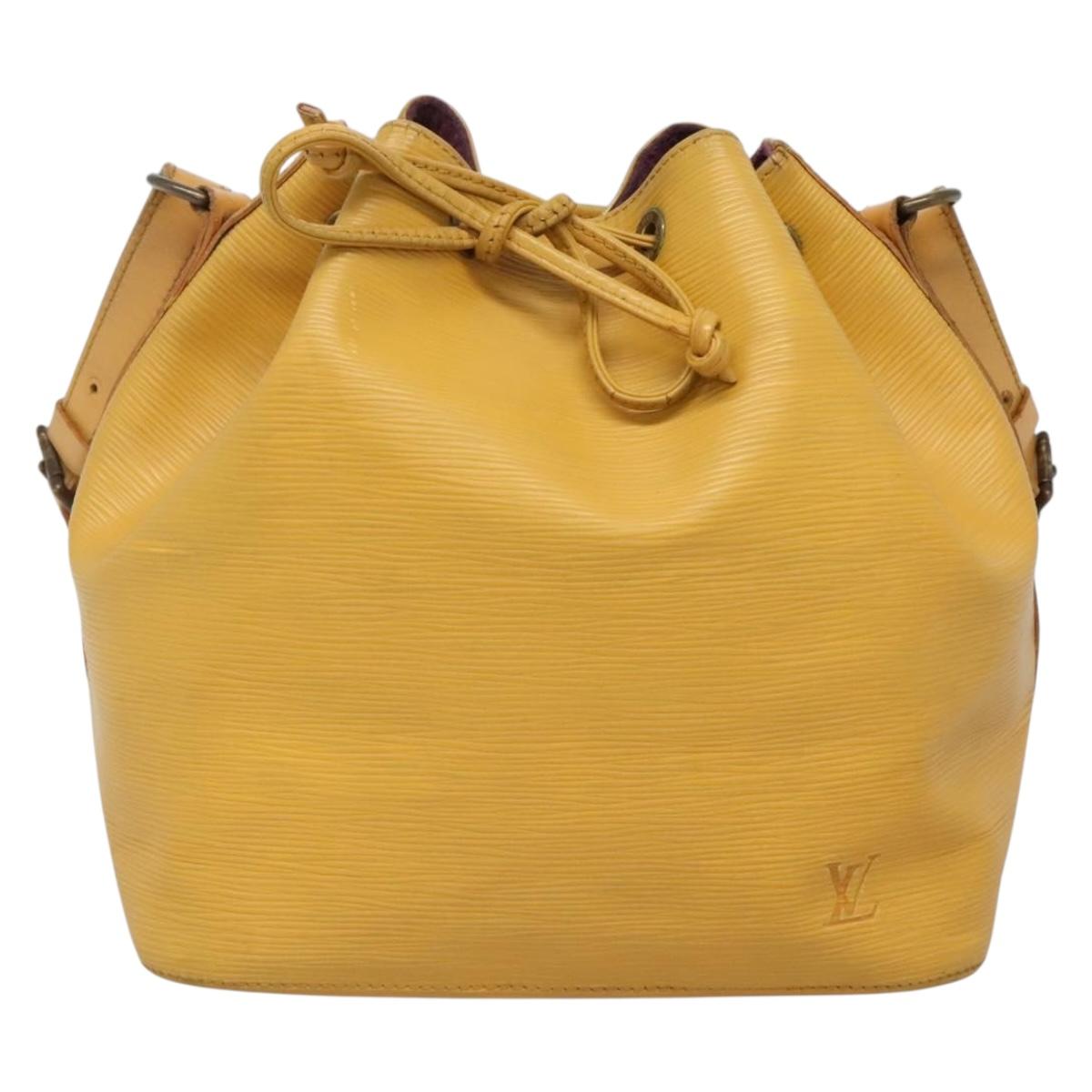 LOUIS VUITTON Epi Petit Noe Shoulder Bag Yellow M44109 LV Auth 142255