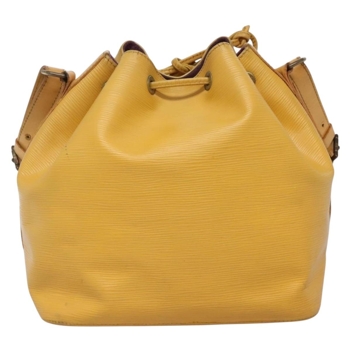 LOUIS VUITTON Epi Petit Noe Shoulder Bag Yellow M44109 LV Auth 142255