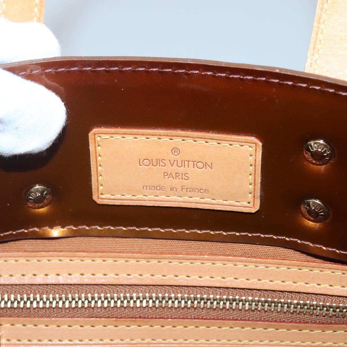 LOUIS VUITTON Monogram Vernis Reade PM Hand Bag Bronze M91146 LV Auth 142262
